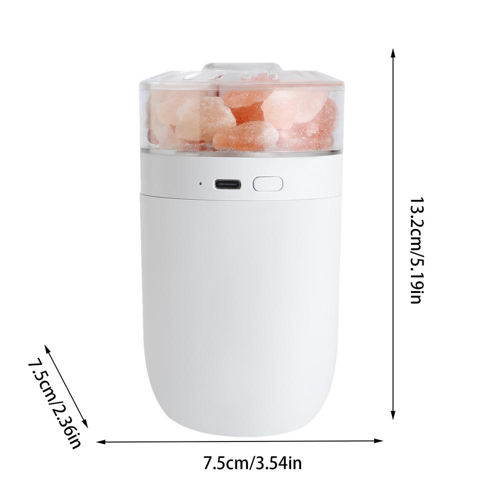 

Соляная лампа увлажнитель USB прохладный туман увлажнитель с соляным камнем свет 230 мл портативный с цветным светом для автомобиля дома спальни запах белый
