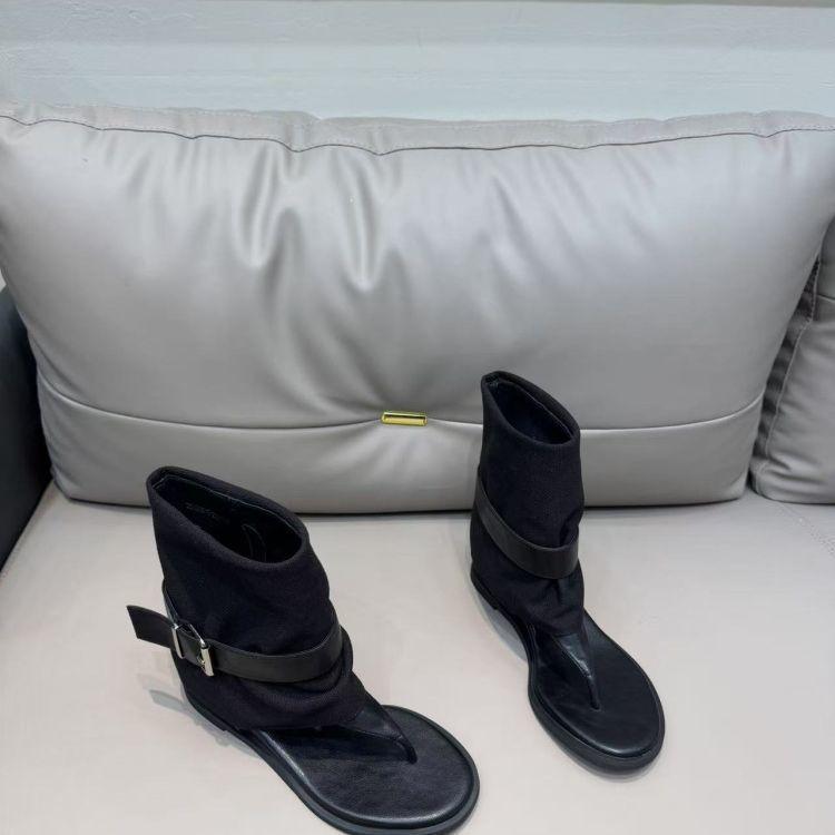 Fashion versatile toe cool boots cover boots summer 2025 new fashion round head personalized Roman women's sandals