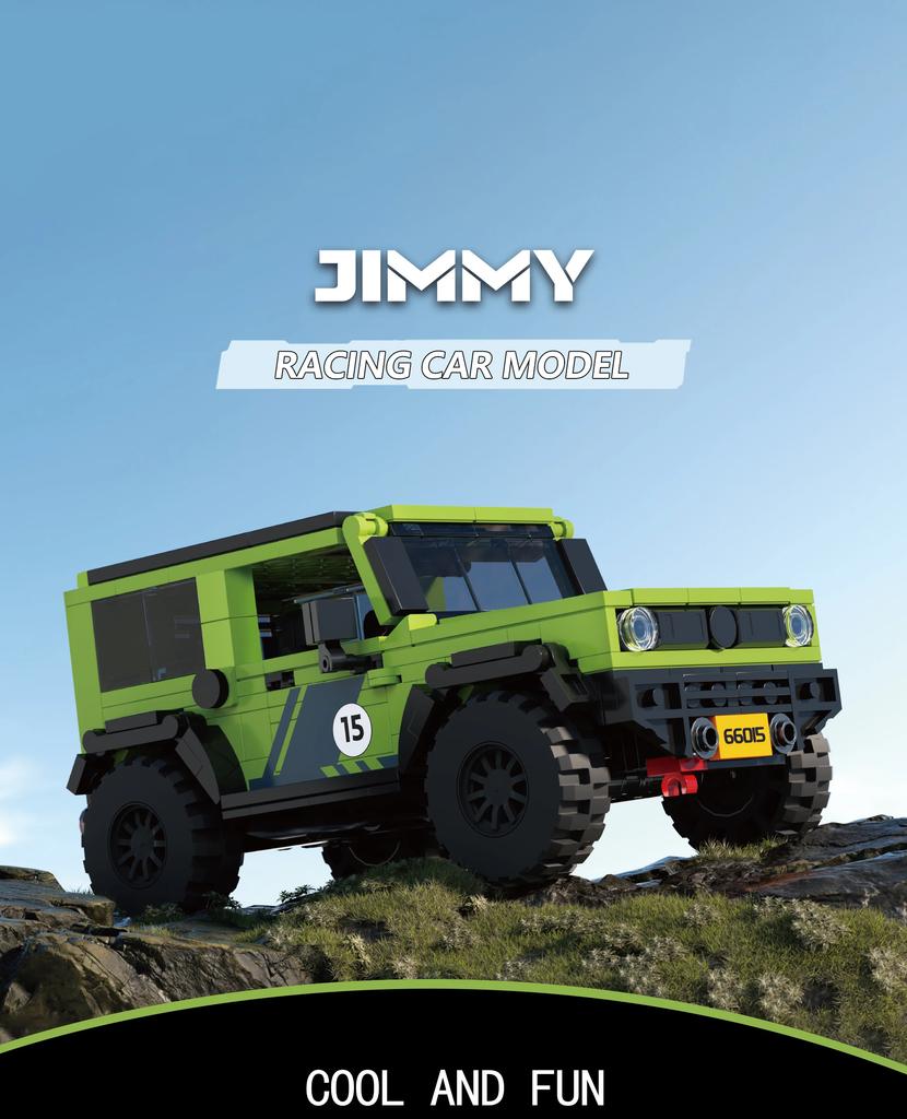 413PCS City Off-Road Vehicle Building Blocks  SUV Racing Car Model Connectable Travel Tailer Bricks Diy Toys Kids Holiday Gifts