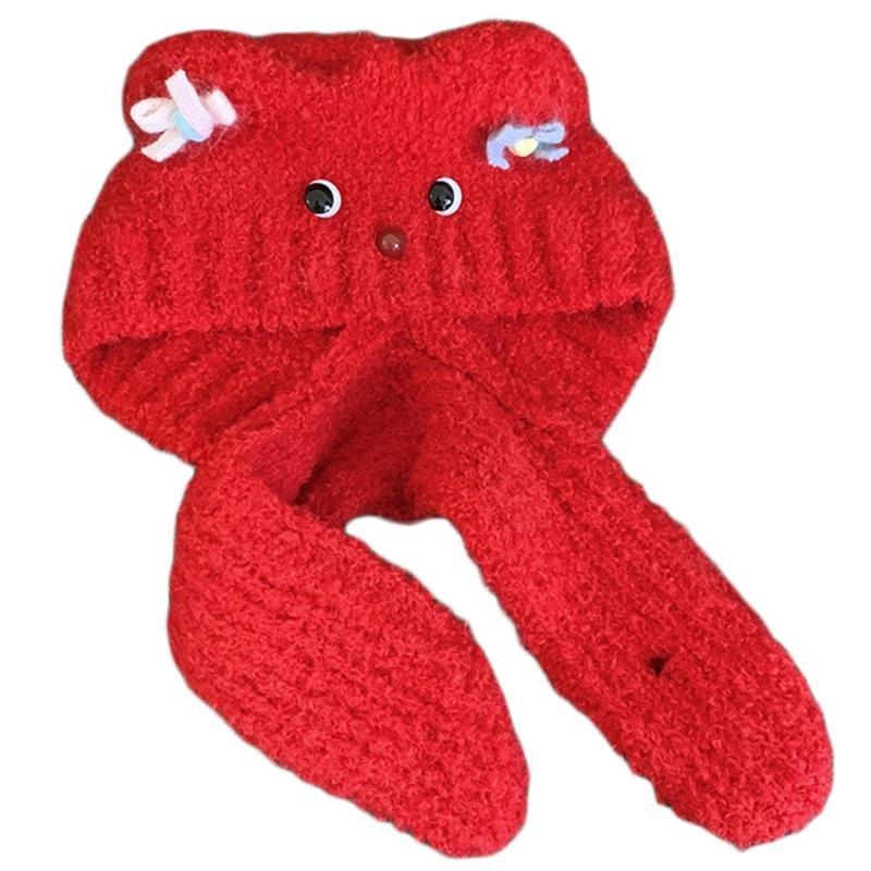 Bear Ears Hat Outdoor Ear Protecting Hat Travel Essential Hat Snowmen Hat for Cold Weather