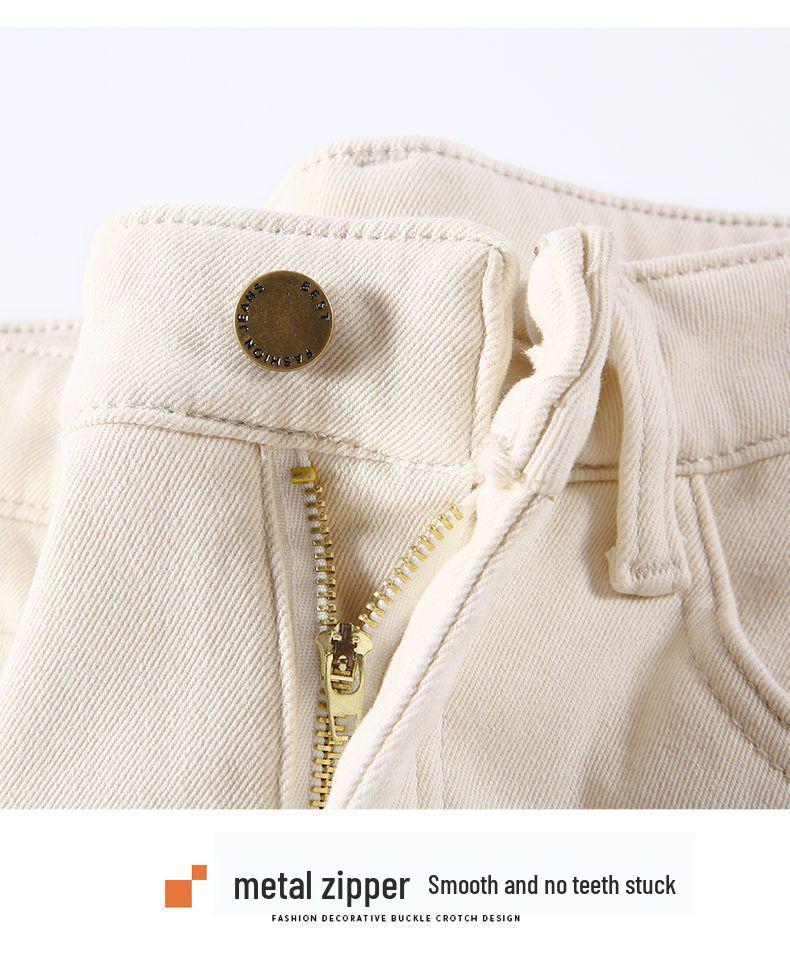 Khaki Harem Jeans mit hohem Bund - Damen 2025 Schlankmachende Karottenhose mit Samtfutter für Herbst/Winter