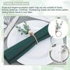 96PCS Thanksgiving Eucalyptus Leaf Napkin Ring Hotel Western Restaurant Banquet Table Setting Simulation Leaf Napkin Buckle