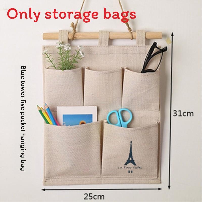 

Ткань Лен Хлопок Хранение Подвесной Органайзер Дверь Стена Спальня Водонепроницаемый Шкаф Blue Tower