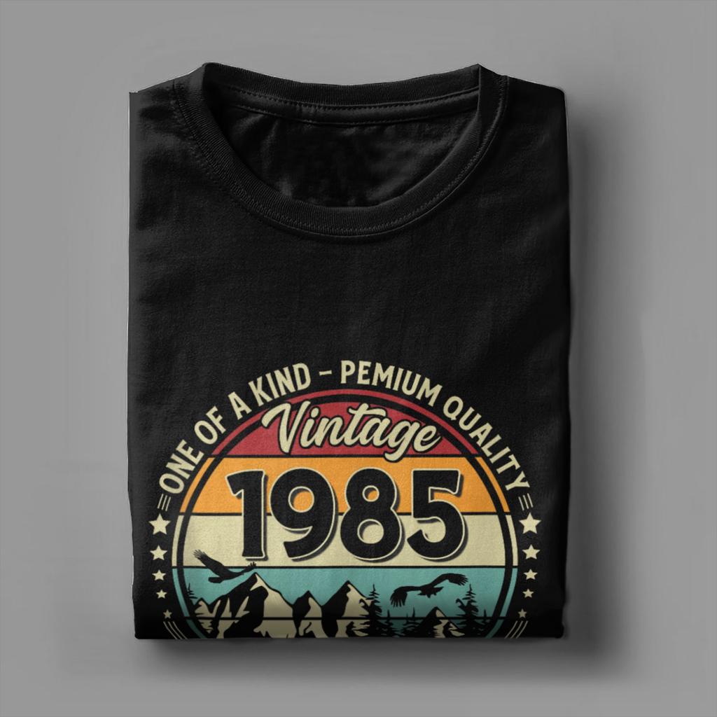 Funny 40th Birthday Gift November 1985 T-Shirt Men Round Neck Cotton T Shirts  Short Sleeve Tee Shirt 4XL 5XL 6XL Clothes