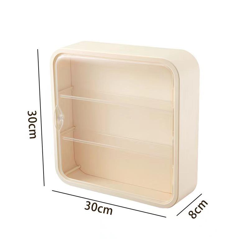 Large Capacity Transparent Wall-Mounted Figurine Display Rack with Dustproof Storage