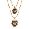 Double Layer Crystal Pendant Necklace Niche Sweater Chain Charms Choker For Women Elegant Party Jewerly Accessories Gifts