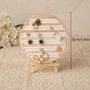 Wood Jewelry Tray Round Shape Jewellery Storage Stand Bracelet Display Stand  Counter Display