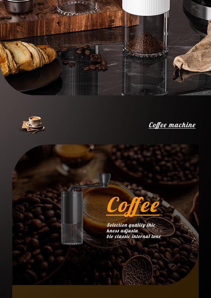 Portable Hand Crank Coffee Grinder and Bean Mill