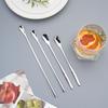 304 Stainless Steel Long Handle Stirring Melon Seed Spoon Milk Tea Coffee Honey Spoon Japanese Bar Spoon Long Ice Spoon Spoon