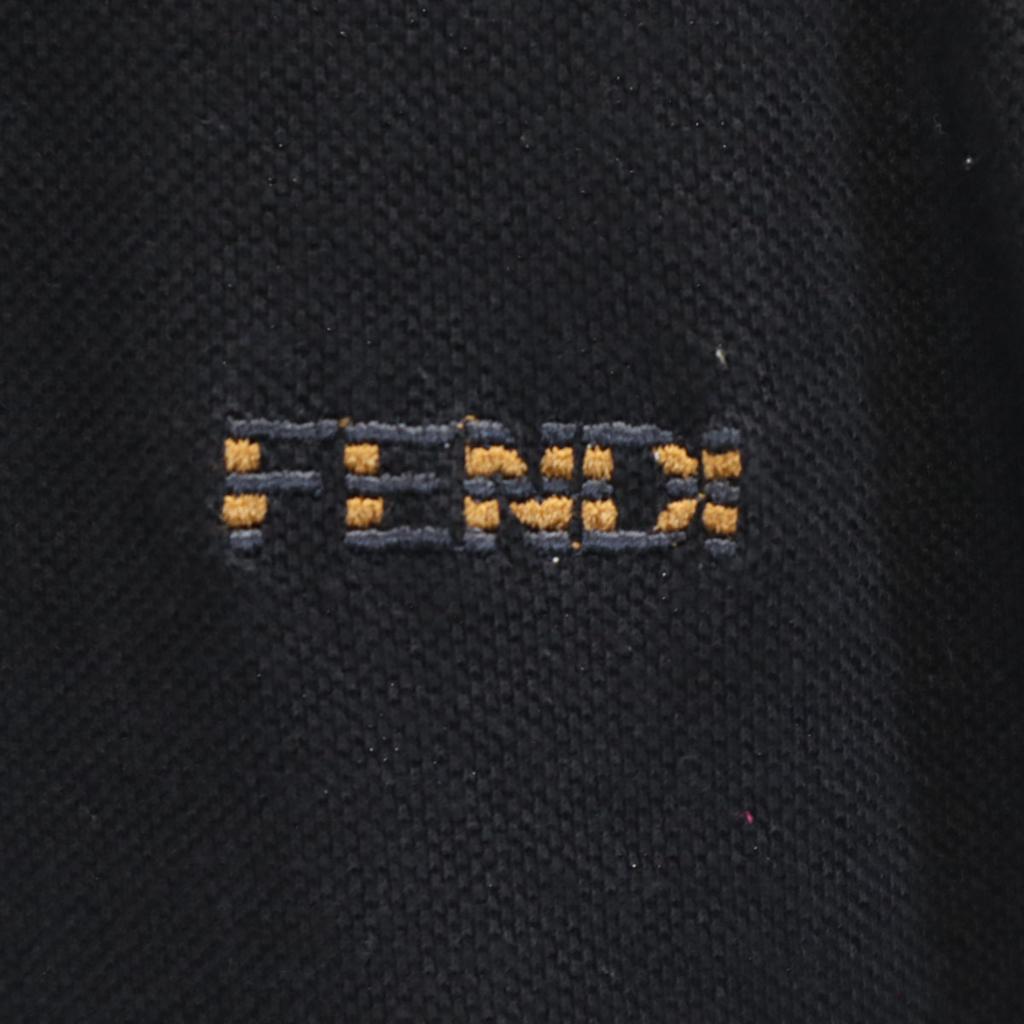 FENDI made in Italy No sleeve Polo one piece 44 black Fawn Women Used