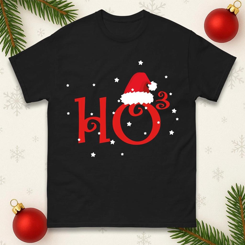 Ho Ho Ho Christmas T Shirt, Funny Santa Claus Xmas Tee Top, Xmas Gift Top