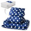 Washable Futon Antibacterial and Comes with a Neat Storage Smooth and Moist Peach Skin Finish Dot Navy Ready-to-use & 4-piece Set, Single,