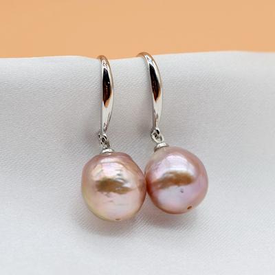 Orecchini per ragazze, piccole perle barocche, viola naturale, argento sterling 925, gioielli semplici, regali per donne