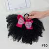 2pcs/ Luxury Kids Hair Buns Kids Afro Puff Soft Like Natural Human Hair Hand Feel Marley Kinky Bulk for Hair Girl with Elastic
