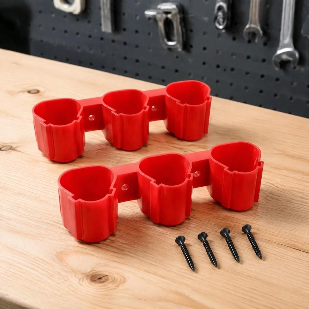 2pcs 12V Compatible Battery Tool Storage Holder Wall Mountable Tool Storage Rack For Milwaukee M12
