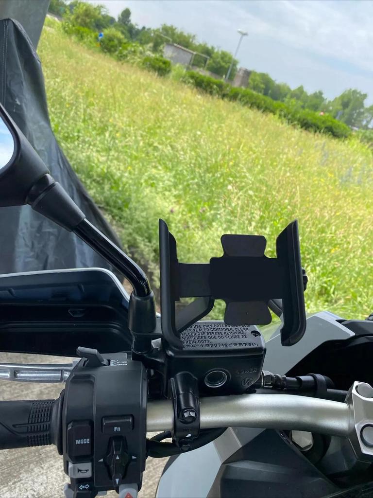 Motorcycle Phone Bracket: CNC Handlebar Mirror with Rear GPS Stand Holder for Forza