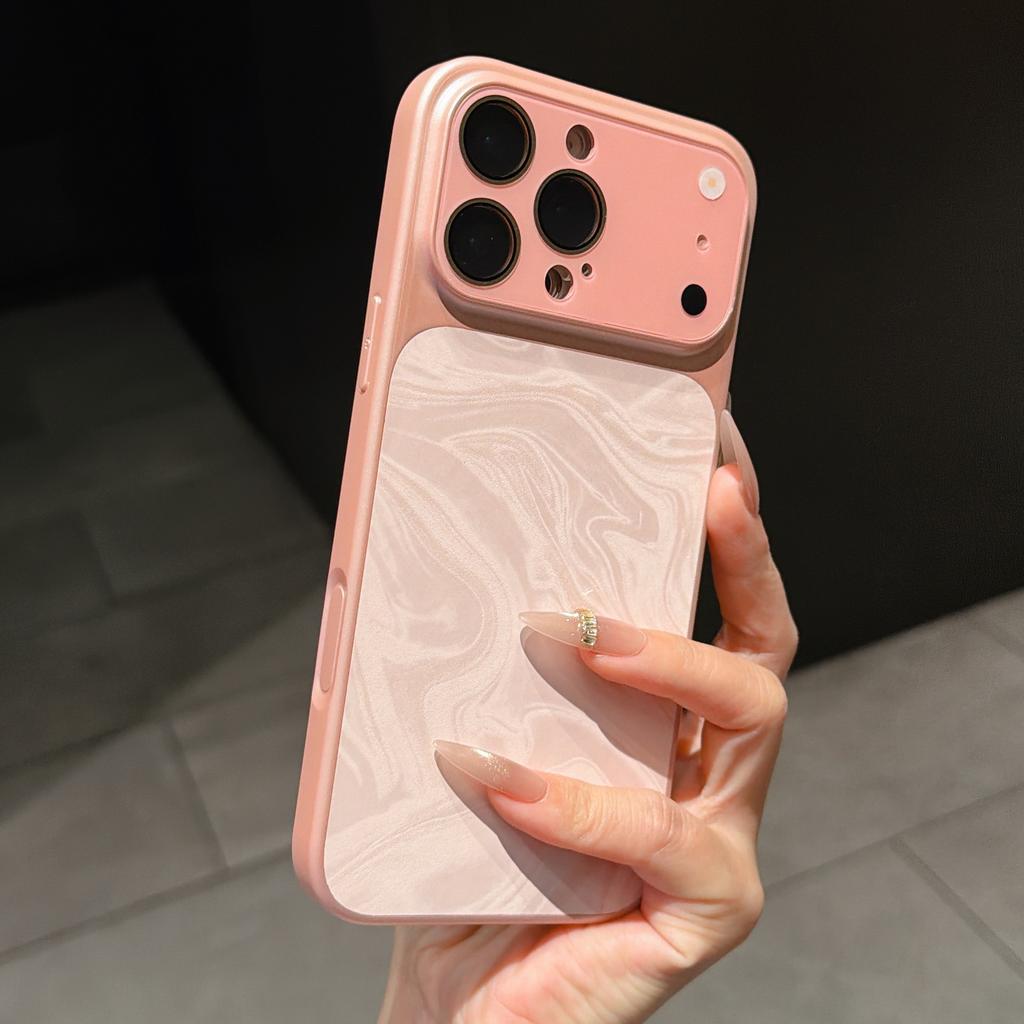 Applicable to iPhone17Promax second change mobile phone case water wave leather pattern AG electroplating matte Apple 16 all-inclusive