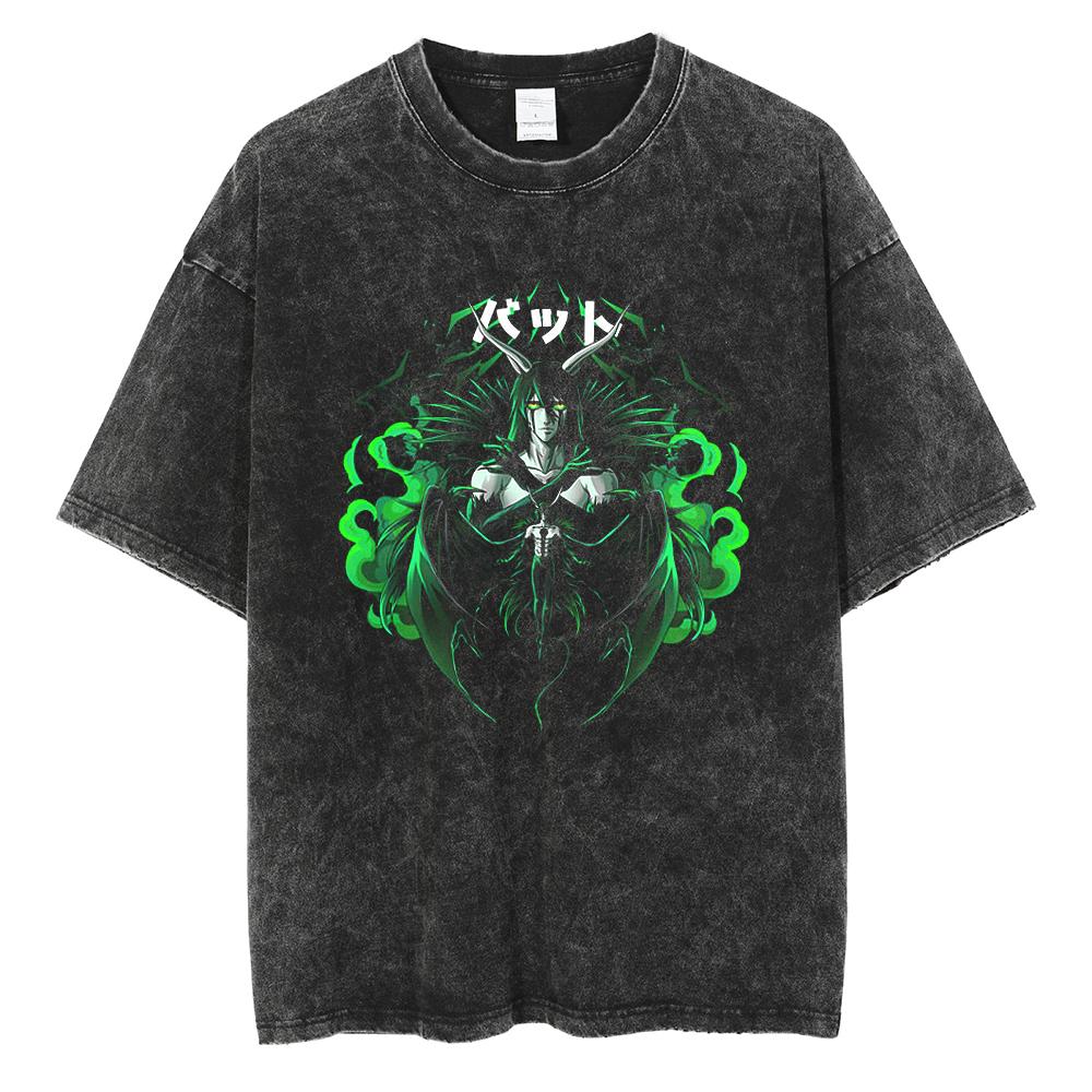 Japonia Anime Bleach Zaraki Kenpachi Graficzny Nadruk T-shirt Męski Damski Koszulki Manga Harajuku Męski Oversize Prany Bawełniany T-shirt
