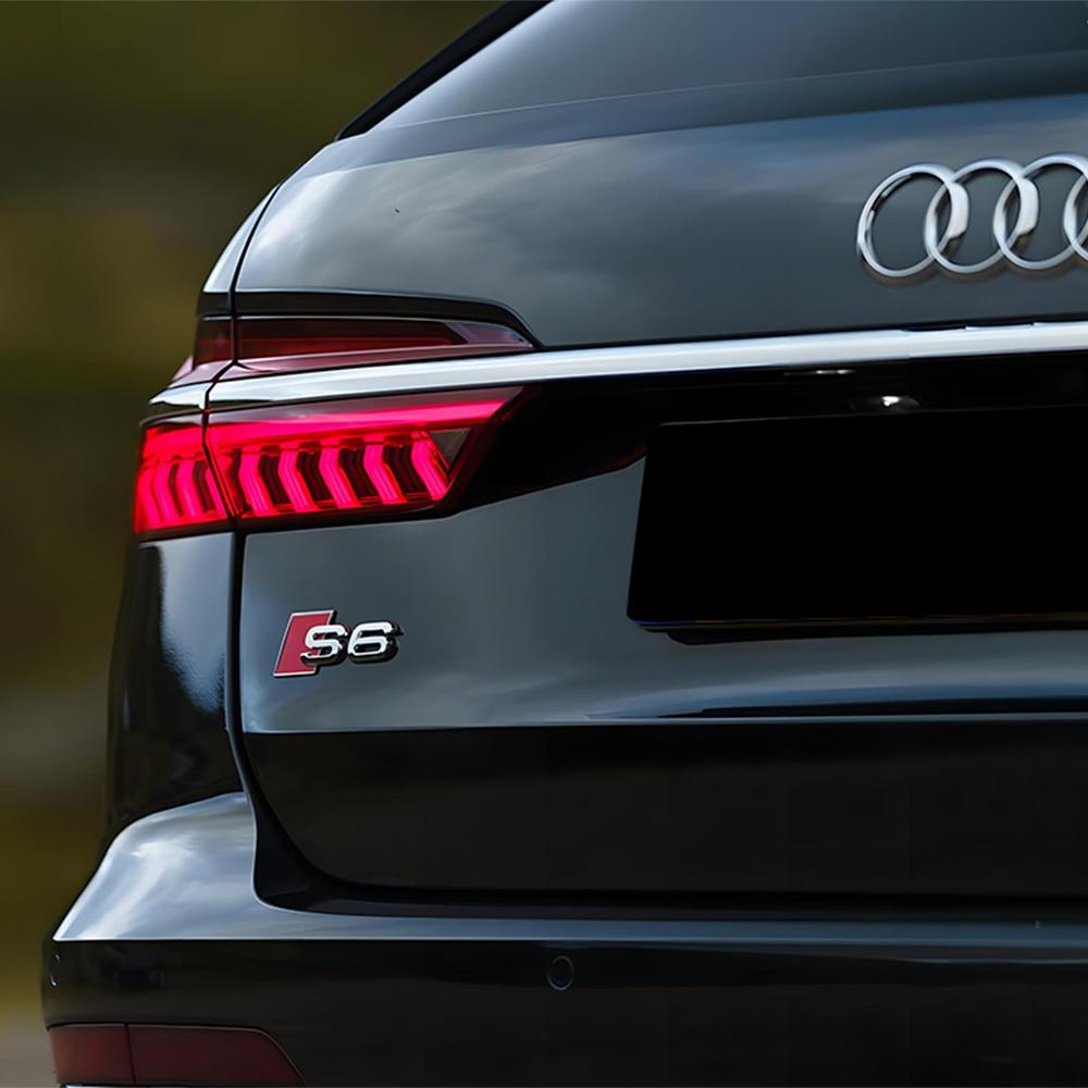 1 PZ Adesivo Decorativo Badge ABS per Bagagliaio Posteriore Carrozzeria Auto per Audi S6 S7 S8 S3 S4 S5 Logo Emblema Posteriore Auto Accessori di Modifica