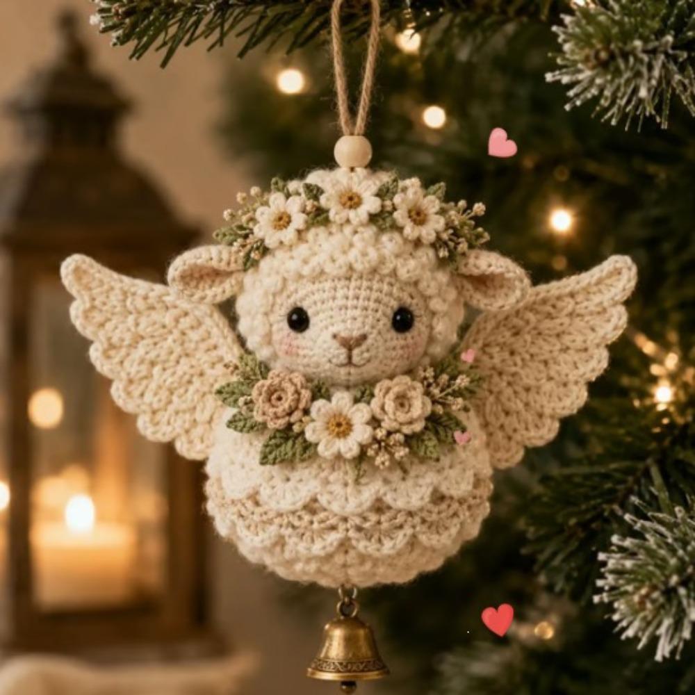 Hand-Knit Animal Crochet Ornament DIY Kit Wing Animal Yarn Pendant Kit Window Display