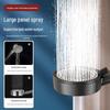 Black Warrior Adjustable Air Booster Shower Head - Anti-Fall Design for Home and Dorm Bathrooms