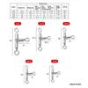 Crossline Swivels Saltwater Fishing Rolling Swivels Fishing Rig Line Connector Fishing Tackle 3 Way Swivels Rotating