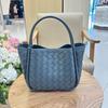 25 New Style Real Leather Womens Bags Cross-Border Popular Handmade Knitted Handbags Vegetable Tanned Leather Single Handle Totes Mothers Bags
