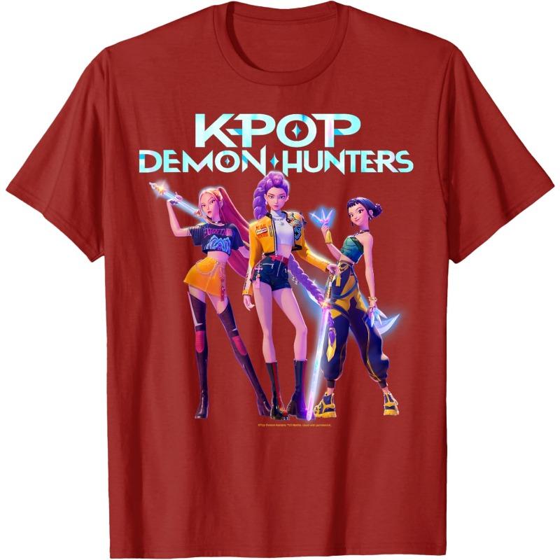 Kpop Demon Hunters Soul Hunter Heroes' Pose Group Photo Men's T-shirt