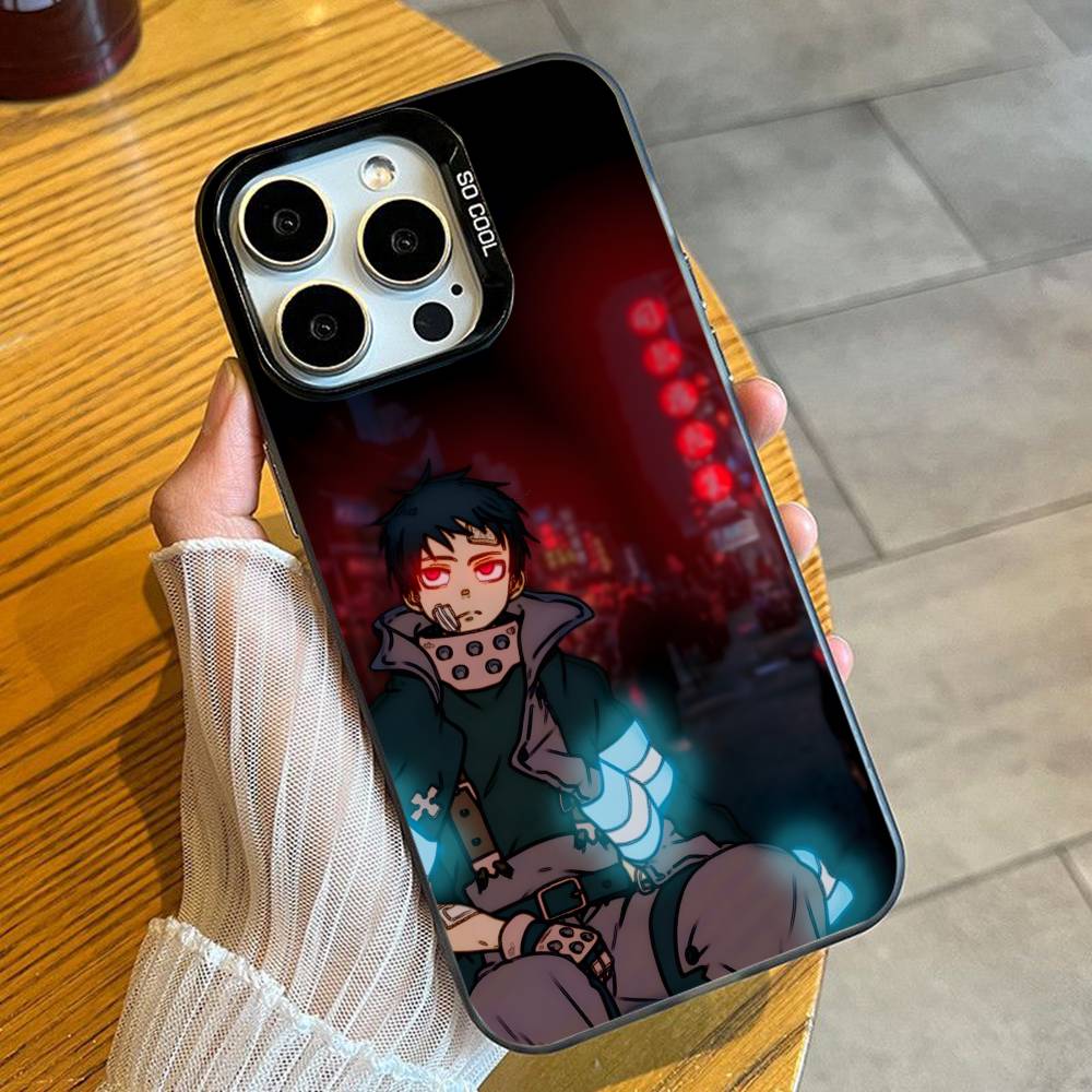 

FF Аниме S-SHINRA Пост-принт Чехол для телефона Для iPhone 16 17 15 14 12 13 Pro Max Черный Конфетный Матовый Ударопрочный Чехол iPhone16e