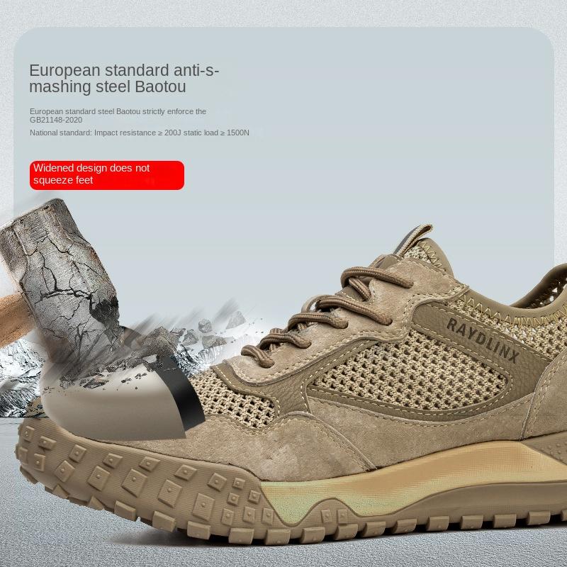 Arbeitsschuhe Verschleißfeste Schuhe Herren Deodorant Stahlkappenschuhe Anti-Quetsch- und Durchtrittsichere Sicherheitsschuhe