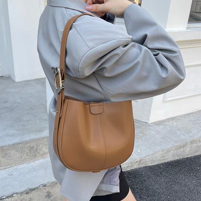 Dámská kabelka Bucket Bag z hovězí kůže, sedlová taška přes rameno, crossbody taška, prémiová taška do podpaží