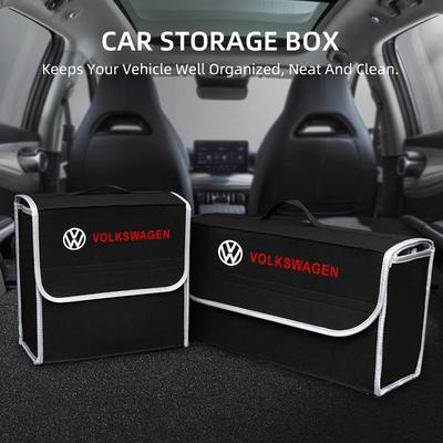 2026 Hot For VW VOLKSWAGEN Car Felt Storage Bag Folding Organizer Box Trunk Tool Case Car Organizer Bag For Volkswagen VW GOLF P