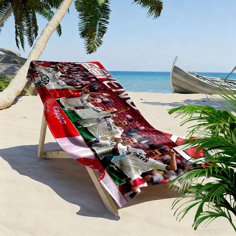 Asciugamano da Spiaggia con Stampa FC Feyenoord, Asciugamano Grande Morbido ad Asciugatura Rapida per Spiaggia Campeggio Nuoto
