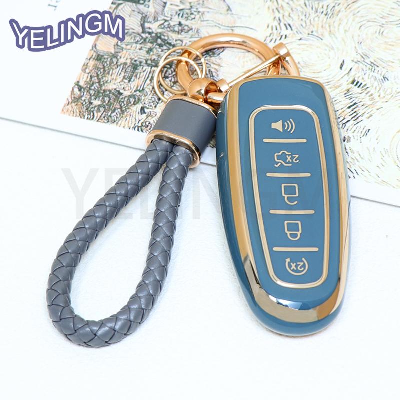 Smart Key Remote Car Key Case Cover 5 Buttons Tpu Fob For Ford Explorer Edge Escape Flex Taurus 2011 2012 2013 2014