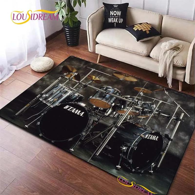 Fashion Brand Drums Carpet for Living Room Bedroom Rugs Kids Kitchen Door Unslip Floor Mats Birthday Gift Photography Props Rug