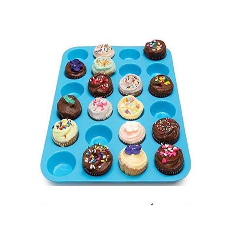 Forma de Silicone para Muffin Mini Cupcake Maker 6 E 12 Cavidades Forma de Assar Para Quiches Caseiras Frittatas Bandeja de Muffins Forma Ferramentas de Cozinha