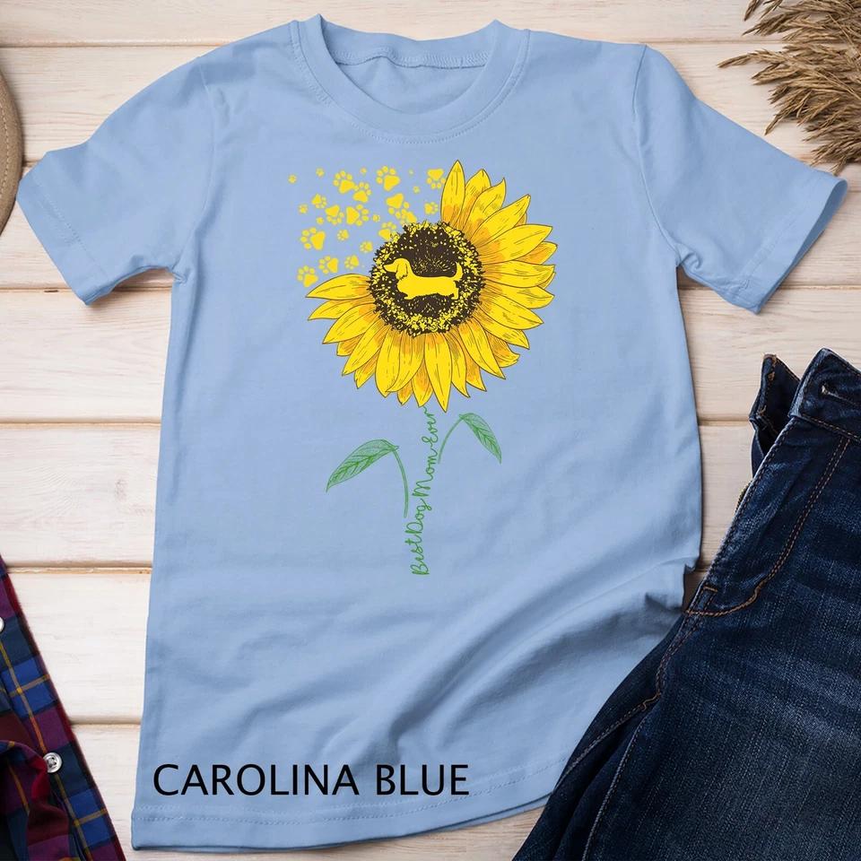 Best Dachshund Dog Mom Ever Pet Puppy Pup Lover Sunflower Unisex T-shirt 2 3XL