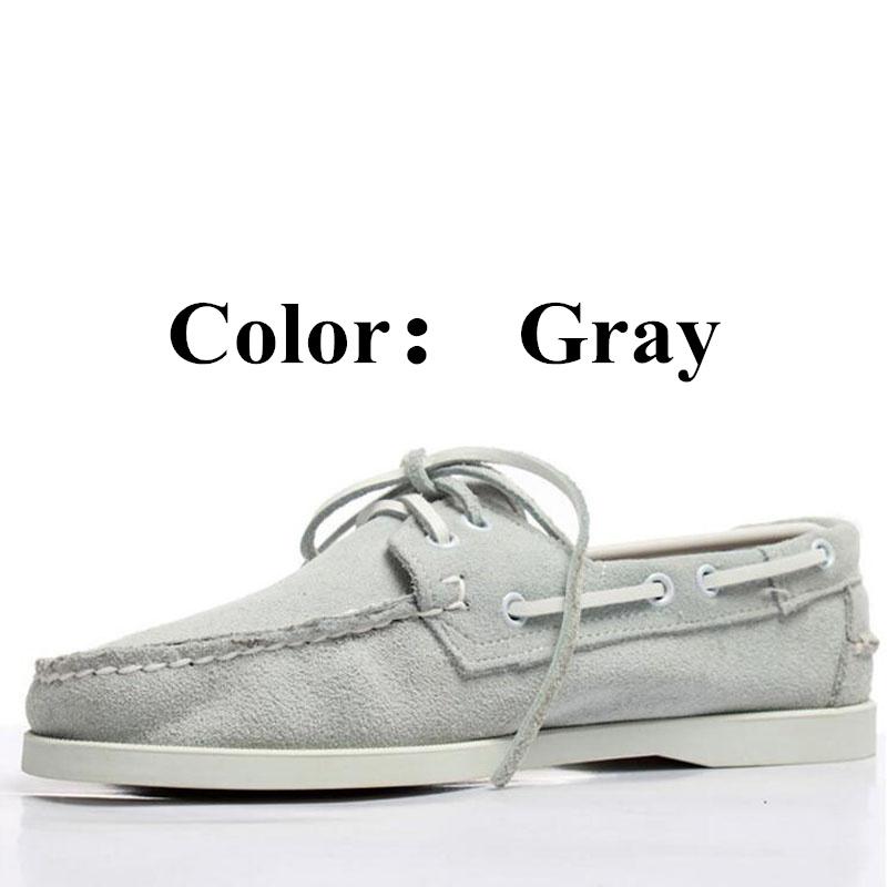 Men Genuine Nubuck Leather Docksides Classic Boat Shoes,Men Designer Sneakers For Hommme Femme Plus Size Loafers Y071