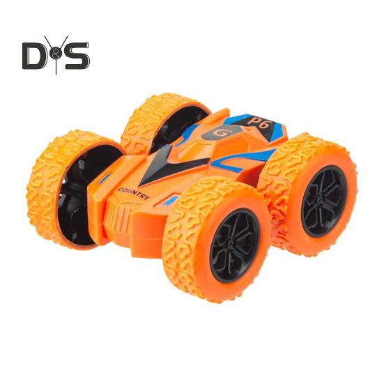 4-teiliges doppelseitiges Flip-Stunt-Auto-Spielzeug mit vier TPR-Rädern und Trägheitsantrieb, LKW-Spielzeug für drinnen und draußen, Geländewagen-Spielzeug, Geschenke für Kleinkinder, Jungen und Mädchen