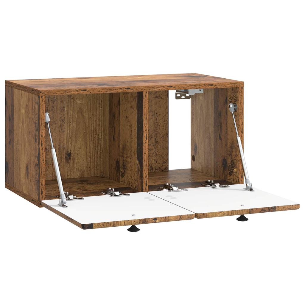 Wall Mounted TV Cabinet 59.5 x 31 x 30 cm Reclaimed Wood Look