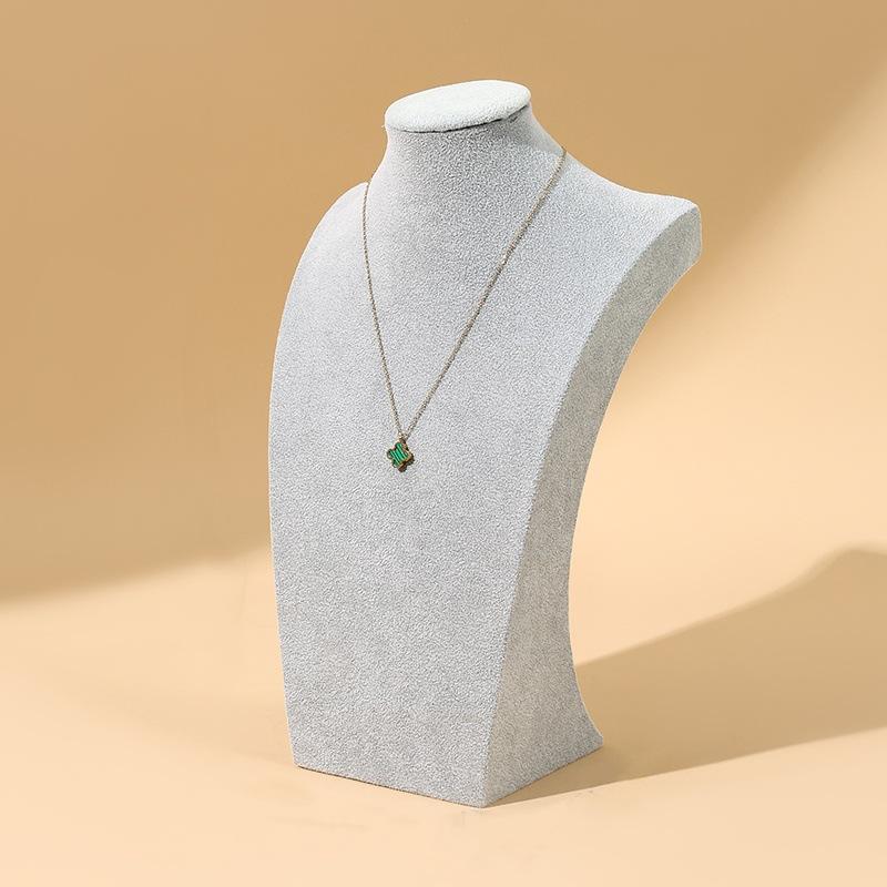 Flannel Necklace Display Stand Jewelry Neck Mould Jewelry Stand Portrait Model Neck Counter Jewelry Display Props