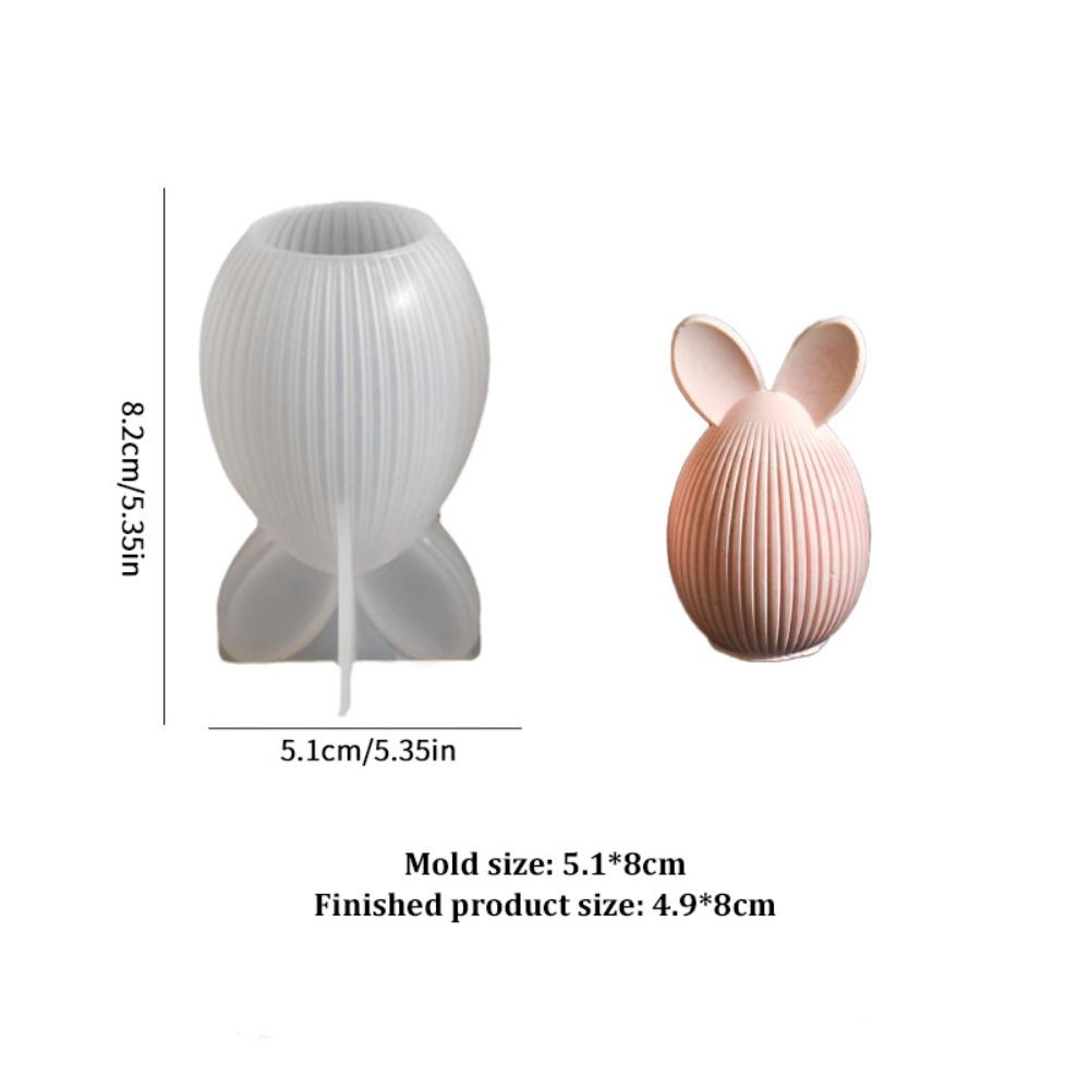Velikonoční svíčková forma silikonová králičí ozdoba řemeslná kreativní sádrová forma domácí dekorace