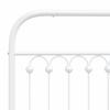 Metal Bed Frame with Headboard and Footboard White 75x190 cm