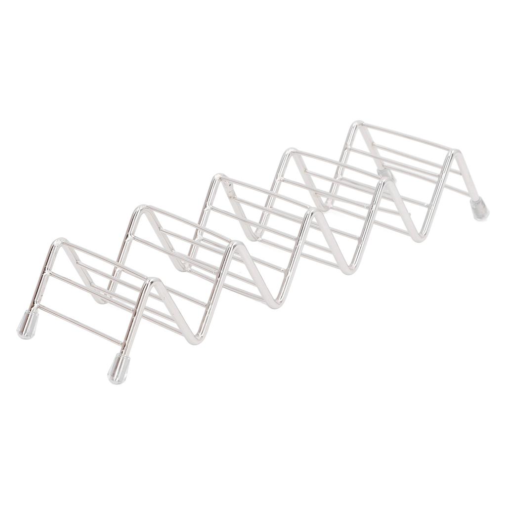 Taco Holder Stainless Steel Thin Pancake Stand Rack Wavy Shape Taco Tray for Restaurant Party