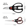 Three-Piece Multipurpose Kitchen Scissors Set: Practical for Chicken, Fish, and More