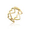 Minimalist Hollow Heart Index Ring For Women Fashionable Personalized Trendy Light Luxury Statement Jewelry