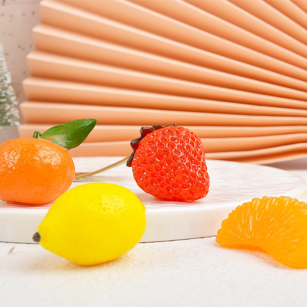Simulation Mini Fruit Keychain: High-Quality PVC Fake Strawberries and Cherries