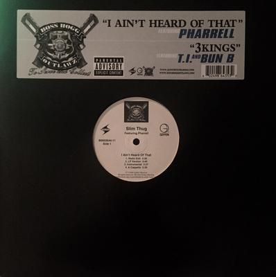 12inch Record SLIM THUG - I Ain't Heard Of That / 3 Kings B000364411 Geffen Records 2004 US Rap & Hip-Hop/R&B Used