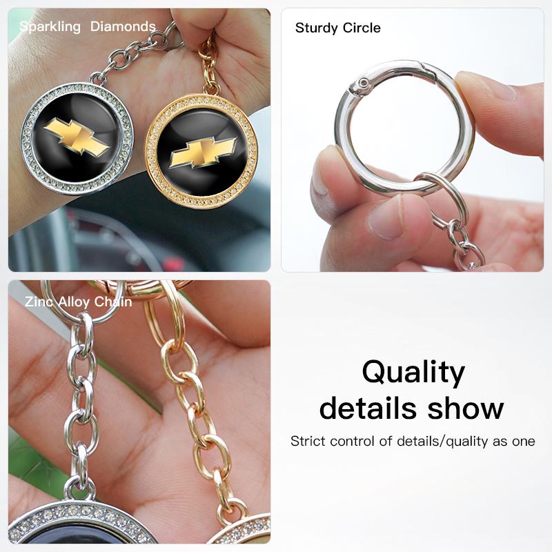 High Quality Car Logo Keychain Zinc Alloy Keyring For Chevrolet Bolt Spark Tahoe Z71 Aveo Impala Lacetti Malibu Sail SS Cruze SS