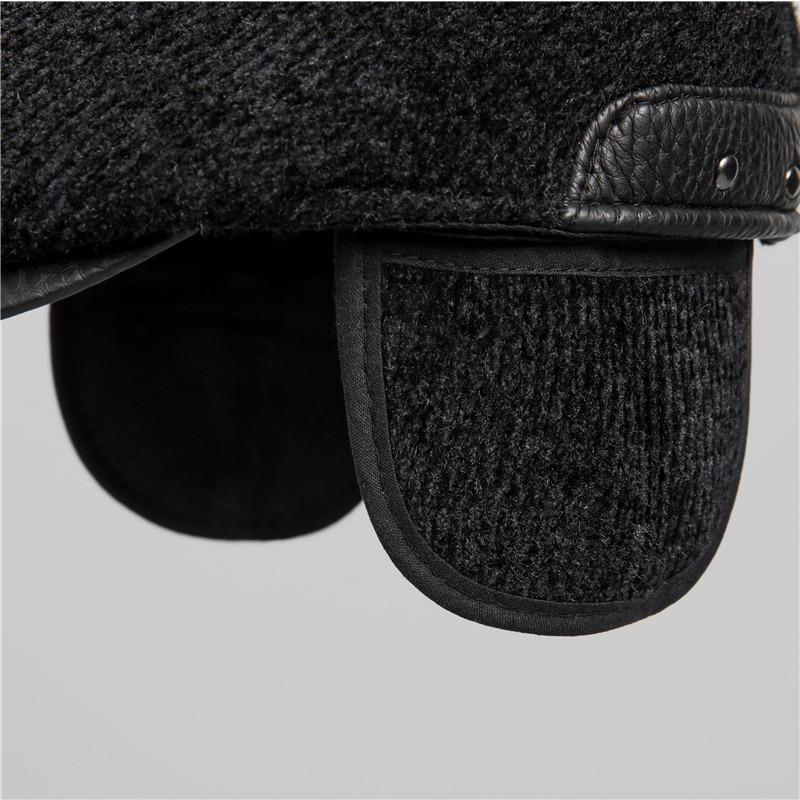 Hat Men's Autumn and Winter Beret Corduroy Casual Forward Hat Medium and Old Thermal Cap